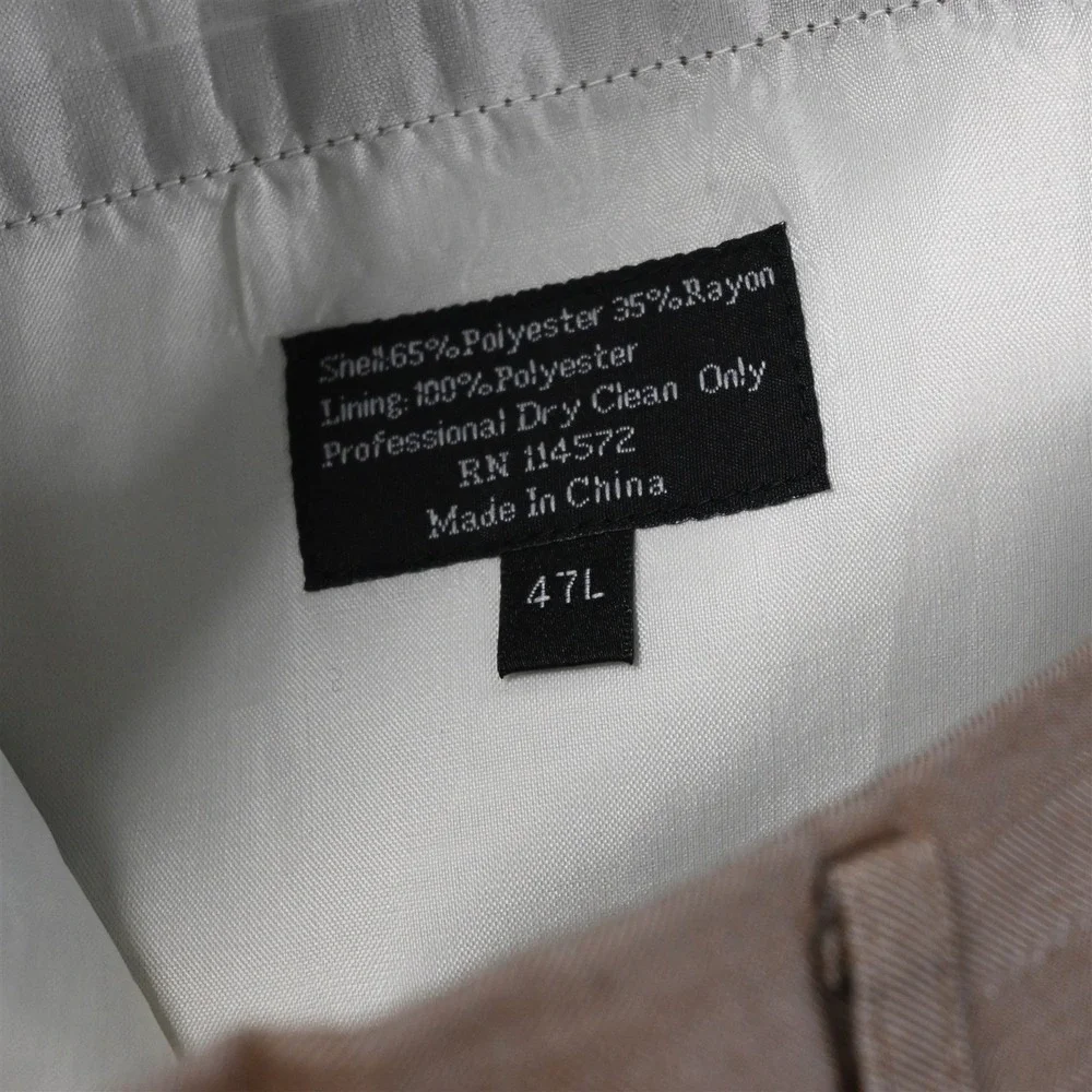 Pallini 52L 44x28 Brown Striped Boxy Baggy Mens‎ Jacket Pants Suit